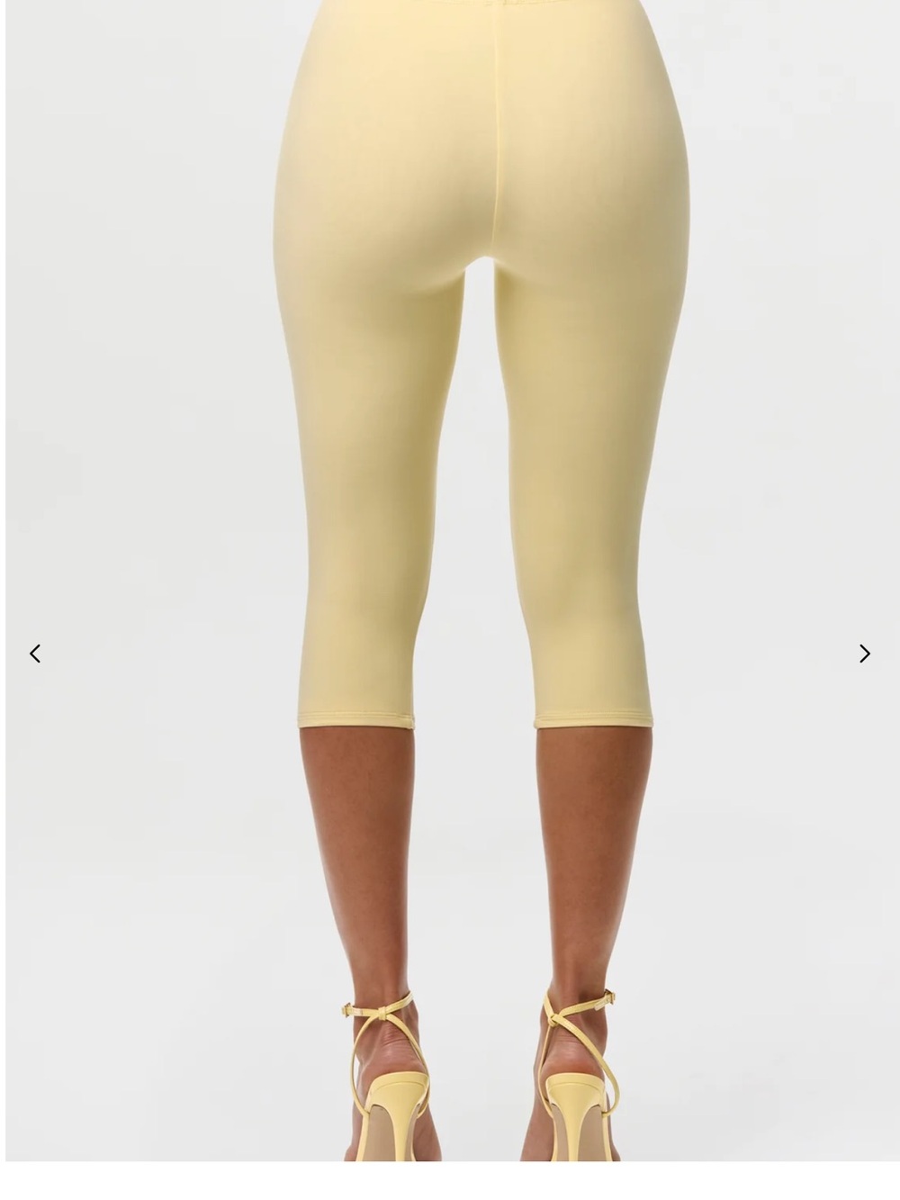 naked wardrobe Pale Yellow Cropped Capri Pants